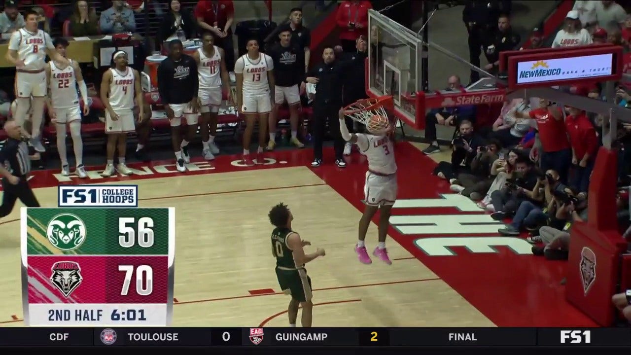 Tru Washington Steals and Slams for New Mexico vs. Colorado State